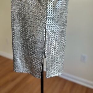 Michael Kors Gold and Gray Patterned Top